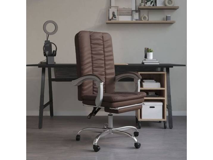 SALE 2026  Chaise pivotante de bureau Brun - Fauteuil inclinable de bureau Marron Similicuir PRO119378130