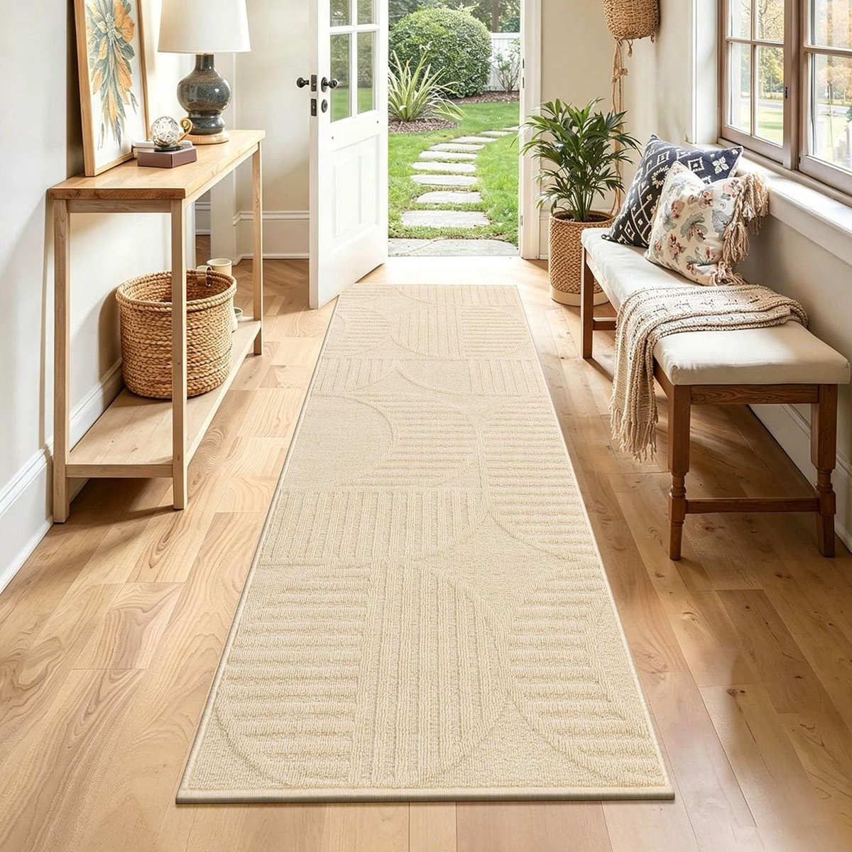 Moderne rechthoekige hallway rug runner voor gang, keuken of slaapkamer