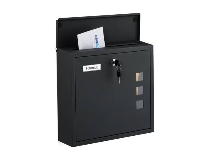 Relaxdays Briefkasten mit Sichtfenster