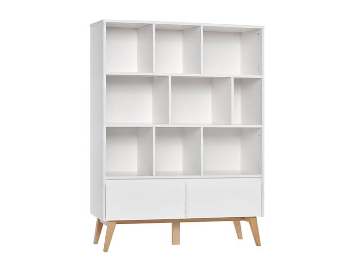 Bibliothèque Pinio Swing - Blanc et bois