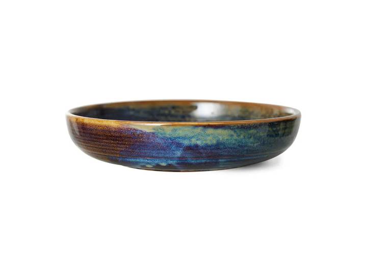 HKliving Assiette creuse Home Chef moyen Ø19,3 cm Rustic blue