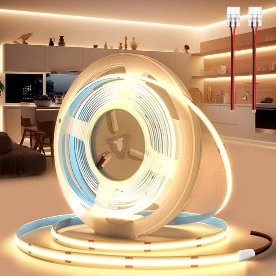 WAN LED Strip COB Verlichting Warm Wit - 5 Meter