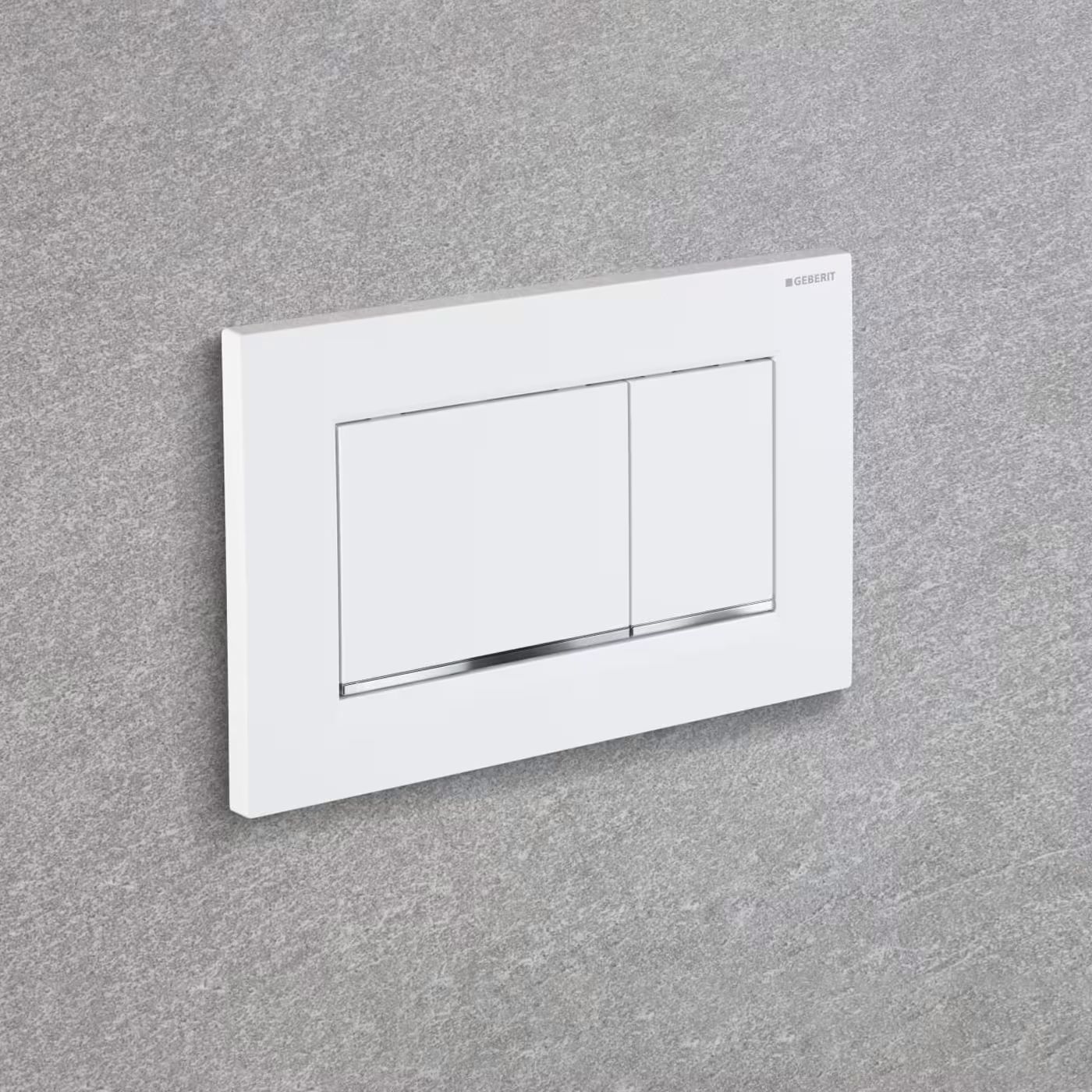 Geberit Komplettset Duofix Element, iCon WC mit WC-Sitz und Sigma 20 squareBetätigungsplatte