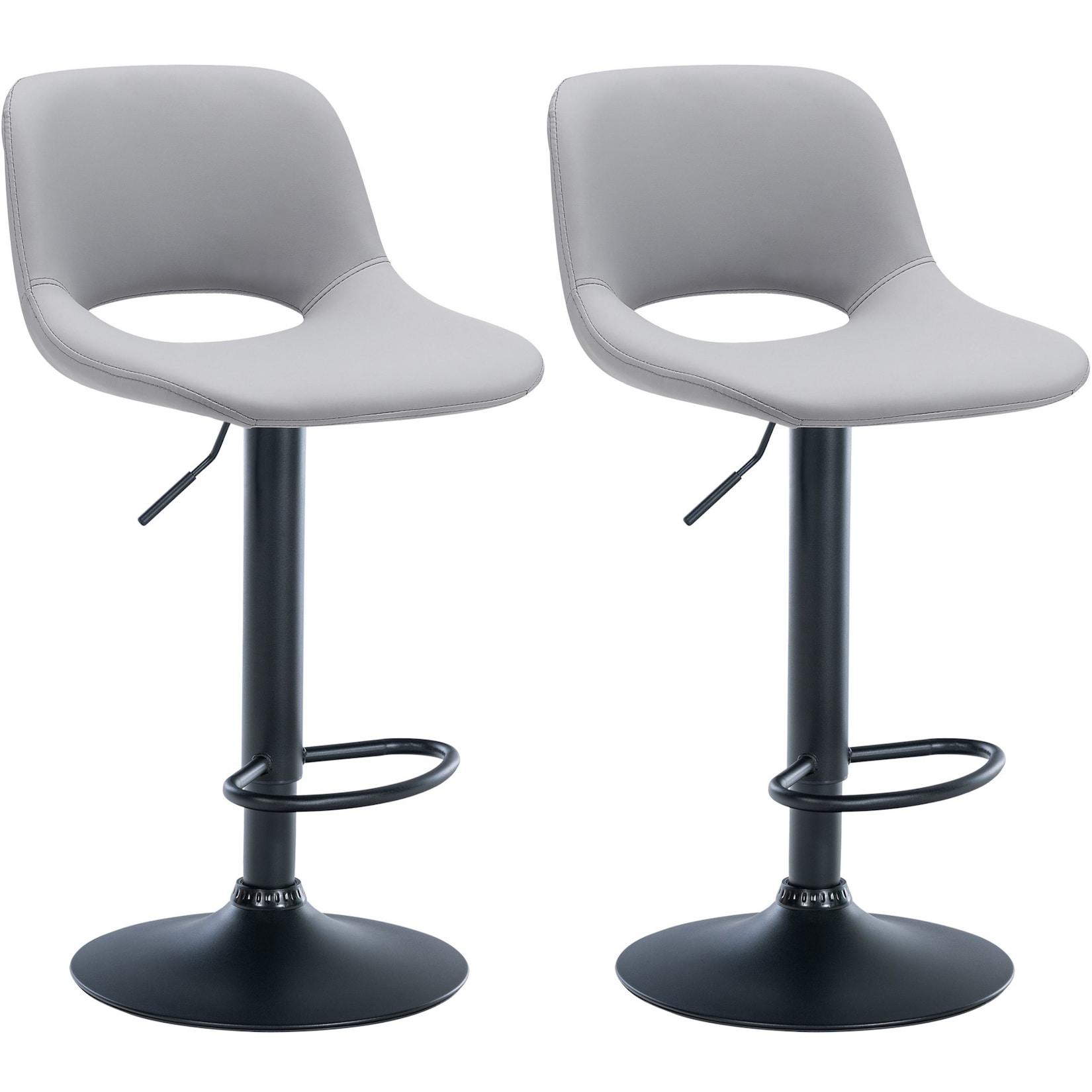 CLP 2er Set Barhocker Camden I Kunstleder-Bezug