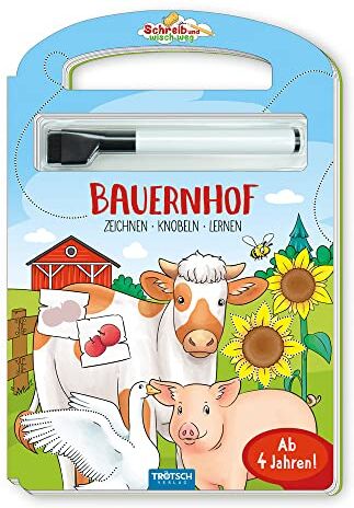 Trötsch Verlag - Trötsch Pappenbuch Schreib und wisch weg Pappenbuch Bauernhof: Beschäftigungsbuch Lernbuch Übungsbuch - Preis vom 01.10.2026 17:08:56 h