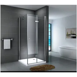 Fa-Bausysteme Glasdusche Leine Gestreift 100 x 100 cm ohne Wanne