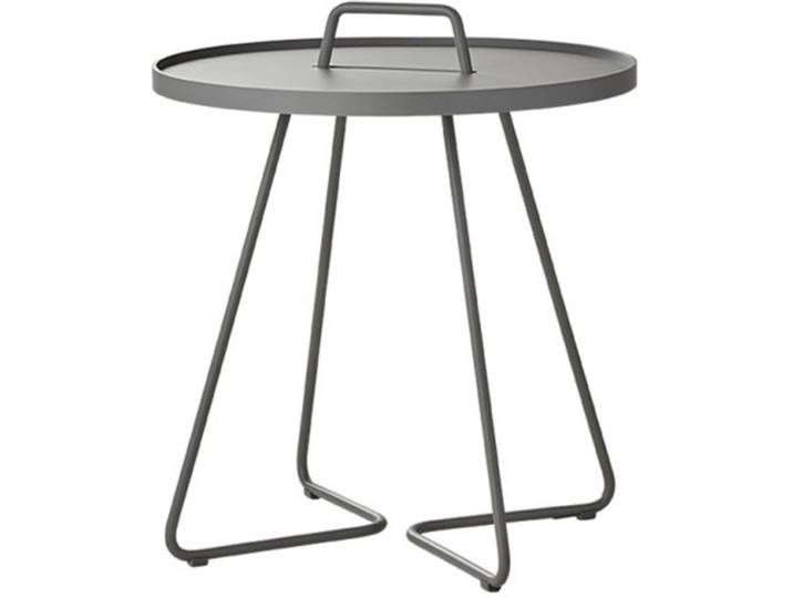 Beistelltisch On-the-move Cane-line grau, Designer Christina Strand, Niels Hvass, 44x54x44 cm
