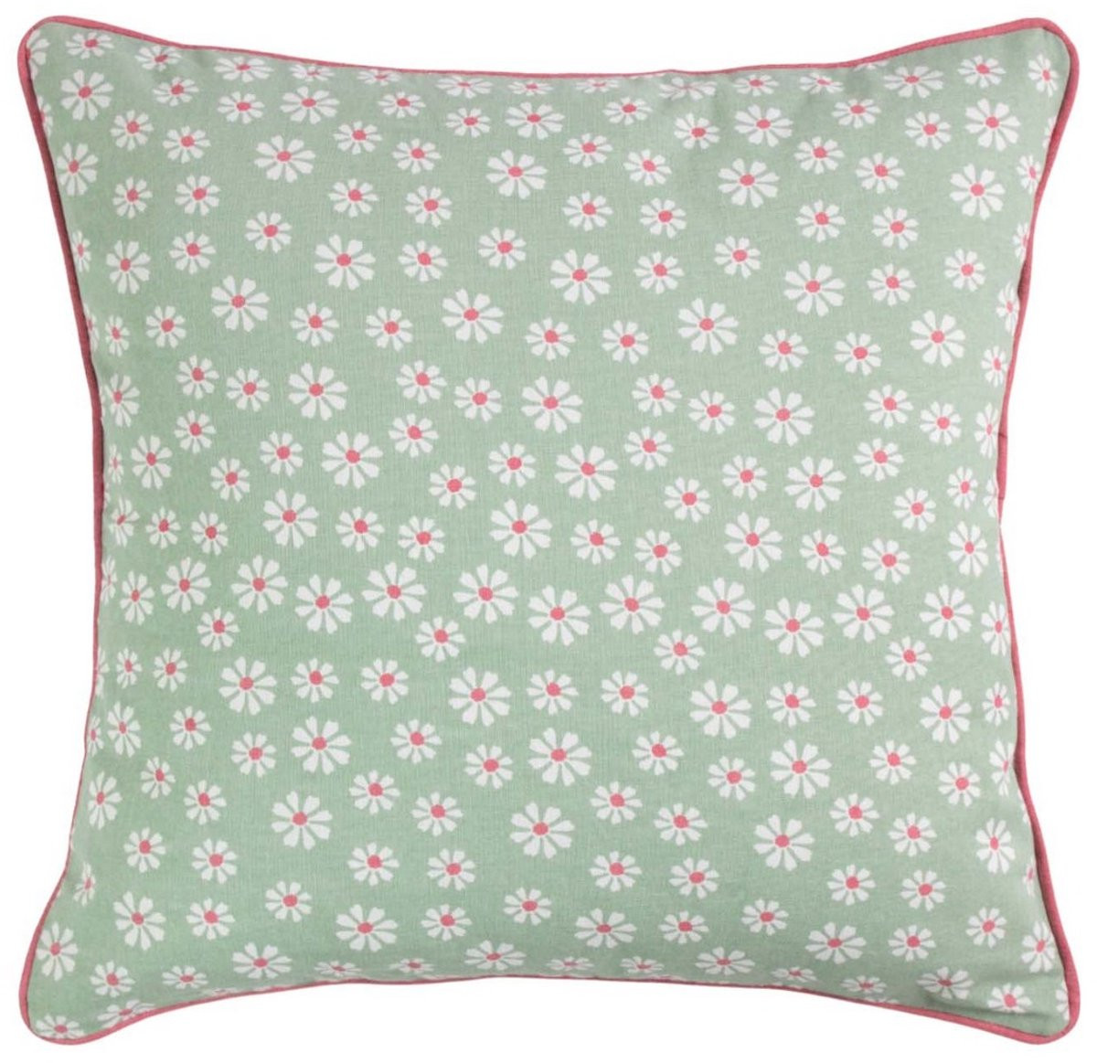 Daisy Flowers Kussen Groen 50 x 50 cm