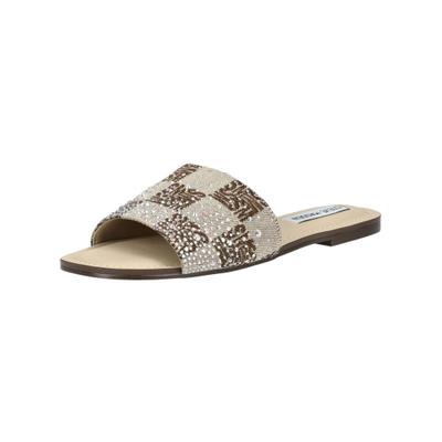 Pantolette STEVE MADDEN "STEVE MADDEN Pantoletten Textil", Damen, Gr. 37, braun, Textil, Schuhe Pantolette