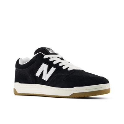 Sneaker NEW BALANCE "480", Herren, Gr. 37, schwarz-weiß (schwarz, weiß), Leder, Textil, Schuhe Sneaker
