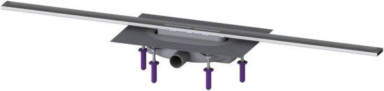 Kessel Linearis Duschrinne 45300.11 1100 mm, Edelstahl gebürstet, Megastop