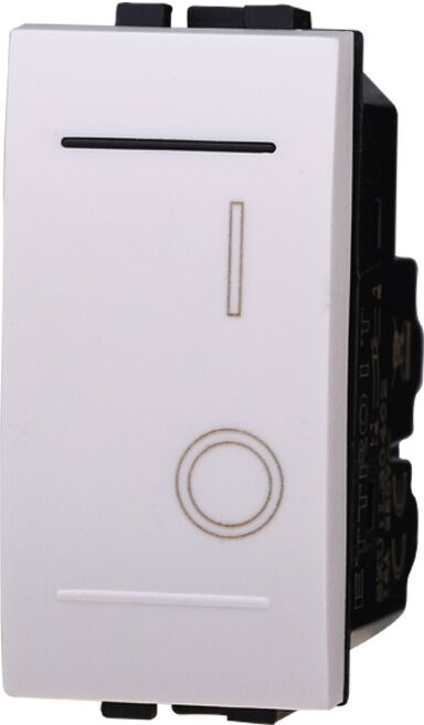 Ettroit Interruttore Bipolare 2p Bianco 0-1 Compatibile Bticino Living  Lb0402