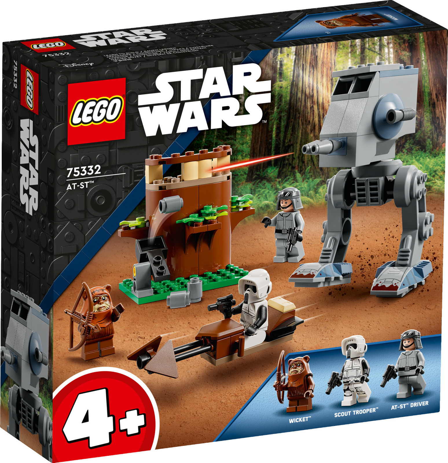 LEGO 75332 Star Wars AT-ST met Ewok Wicket en Scout Trooper minifiguren
