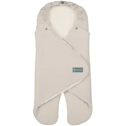 emma & noah Einschlagdecke mit Füßen, beige, 90
