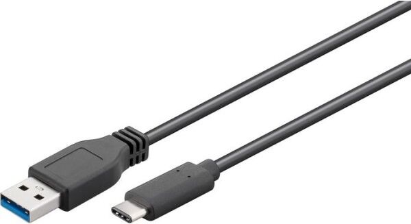 MicroConnect Usb-C Til Usb-A Kabel, 1m, Sort