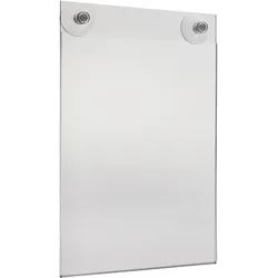Acrylglastasche mit Saugnäpfen Hochformat | A4, Acryl (PMMA), Weich-PVC, transparent