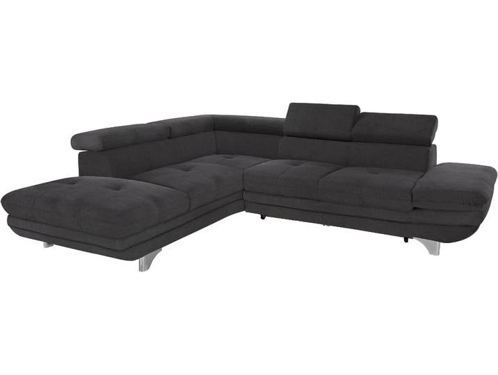 Ecksofa, Chenille, Braun (Mud), 273×237 cm, Kopf- & Armteilverstellung, Modern, Cotta