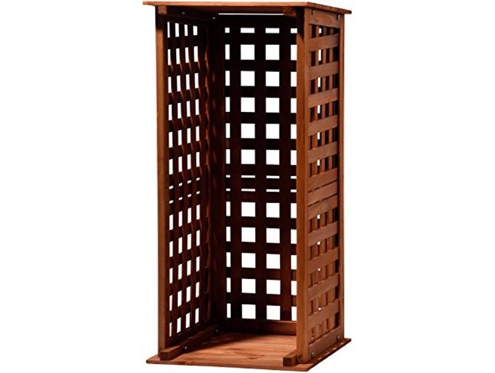 dobar® select. Kaminholzregal Kompakt aus Massivholz - Kleiner Kaminholzunterstand 0,08 m³ für den Innenbereich - Brennholzregal - 39 x 39 x 85 cm - Braun