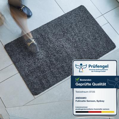 Fußmatte OTTO HOME "Sydney, Schmutzfangmatte", grau (anthrazit), B:50cm H:6mm L:80cm, Baumwolle, Teppiche, Fußmatte, Melierte Optik, für den Innenbereich, waschbar bei 30 Grad