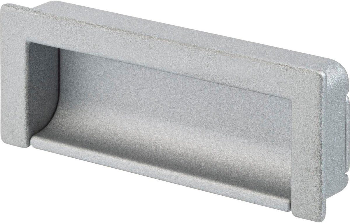 Schelpgreep Zilver Mat - Verzonken Schuifdeurgreep voor Meubels - Breedte: 108 mm