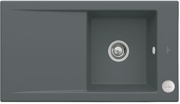 Villeroy und Boch Villeroy & Boch Timeline Einbauspüle 330702i4 mit Ablaufgarnitur und Exzenterbetätigung, Graphit