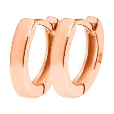Klappcreolen ADELIA´S "Ohrringe – Klappcreole aus 925 Silber", Damen, Gr. Damen, Silber 925 (Sterlingsilber), rosa (gold), Ohrringe Klappcreolen, Zum Verschenken – ideal zum Geburtstag
