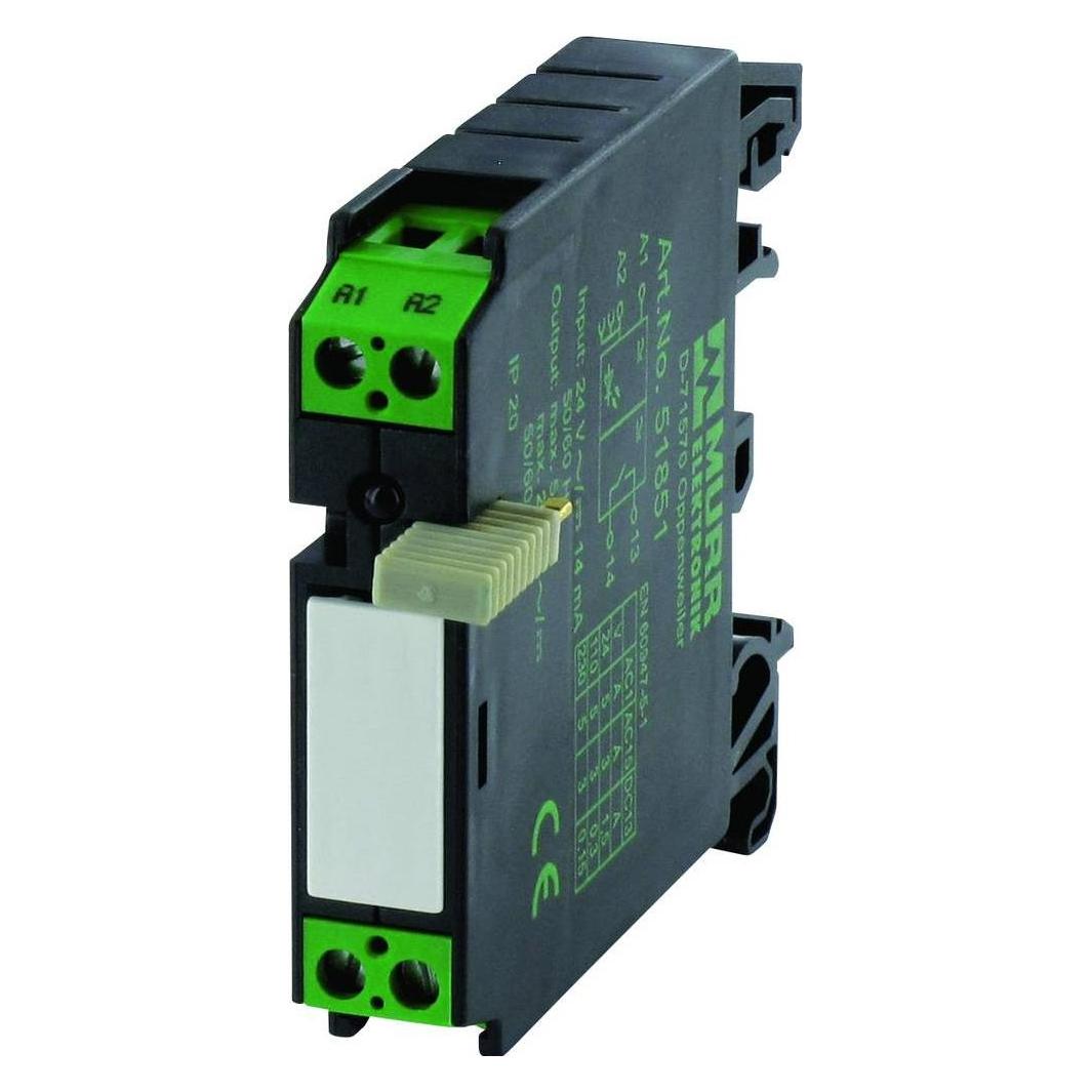 Murr Elektronik RMM 11/24VDC mit schl. Masse Ausgangsrelais IN: 24 VAC/DC - OUT: 250 VAC/DC 5 A 1 Schliesser - 12... (51851)