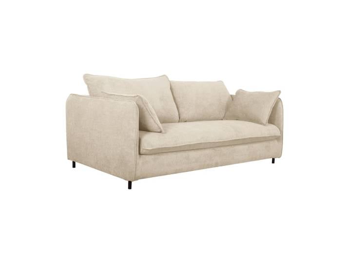 Canapé convertible 3 places en tissu crème