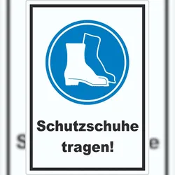 HB-Druck Schutzschuhe tragen Aufkleber A8 (52x74mm)