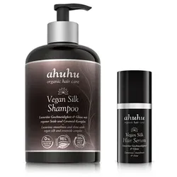 ahuhu Vegan Silk Shampoo 500ml & Serum 60ml