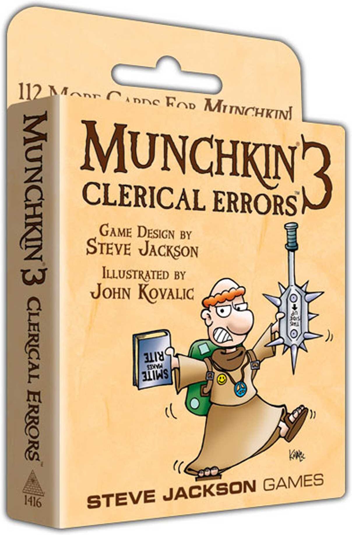 Munchkin 3: Clerical Errors Expansion for Card Games, Ages 8+, 112-Card Expansion by Steve Jackson Games