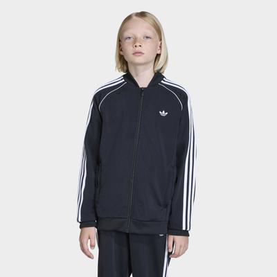 Outdoorjacke ADIDAS ORIGINALS "SST", Jungen, Gr. 152, schwarz-weiß (schwarz, weiß), Obermaterial: 100% Polyester, Jacken Outdoorjacke
