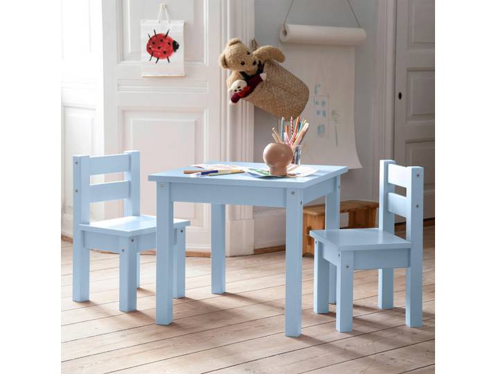 Kindersitzgruppe, Pastellblau, Kiefer, Teilmassiv, Kinder- & Jugendzimmer, MID.YOU