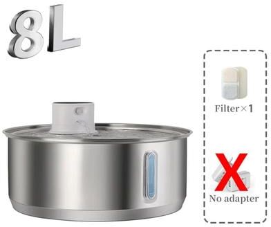 Inspired Finds Petavista 8L Wireless Stainless Steel Dog Water Fountain With Smart Sensor dispenser