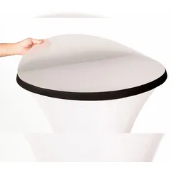 TexDeko 5er PACK Runde Schutzplatte für Stehtische, Stehtischhussen, Abdeckplatte aus Kunststoff (Ø 58 cm)