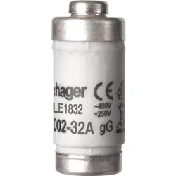 Hager D0-Sicherungseinsatz, D02, 32A, 400V, schwarz, LE1832