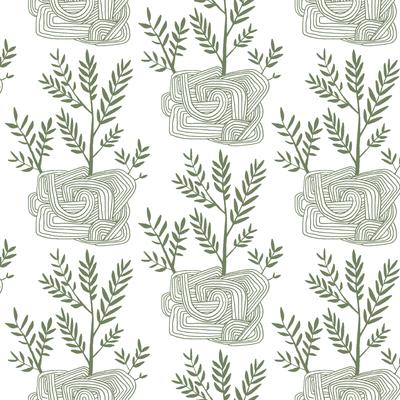 York Wallcoverings Green Seedlings Peel and Stick Wallpaper