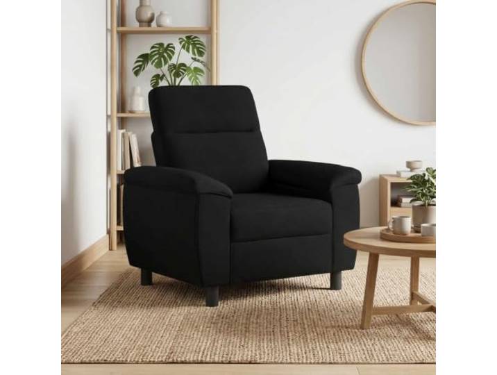 Sofa Schwarz 95 x 90 x 95 cm Stoff Stabiler Metallrahmen,100% Polyesterkissen,Polyesterbezogene Armlehnen,einfache Reinigung