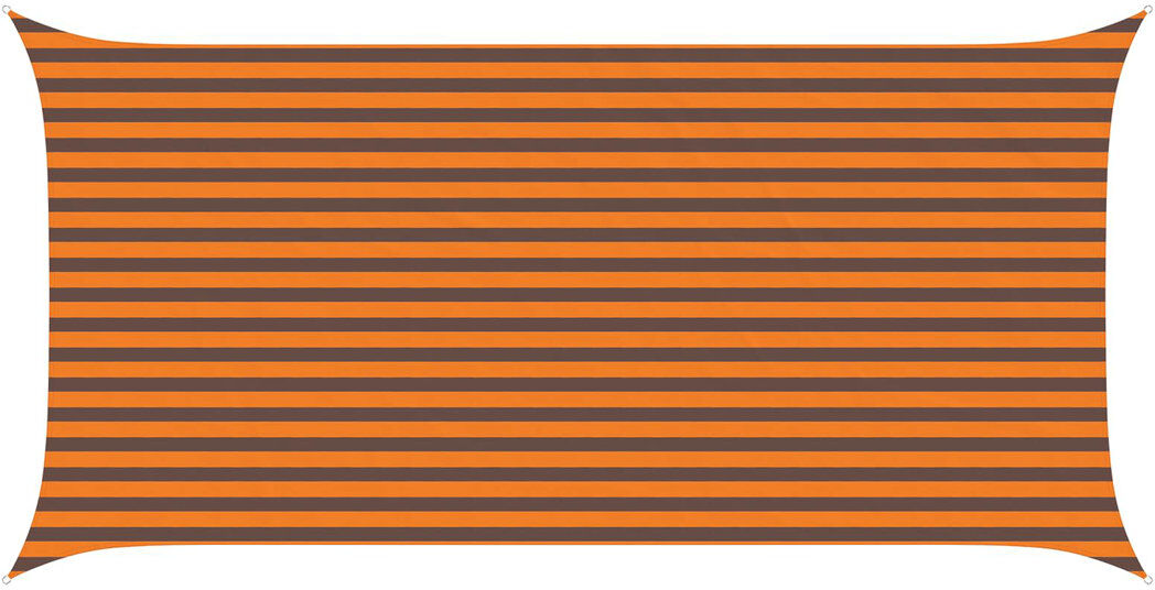 Vidaxl Sunshade Sail Oxford Fabric Rectangular Patio Shade Sunscreen Canopy Orange/Brown 2.5m W x 5m L