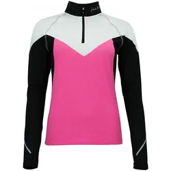 Peak mountain, Damen, Funktionsshirt, T-Shirt 1. Haut mit Reissverschluss Frau (M), Pink, Schwarz