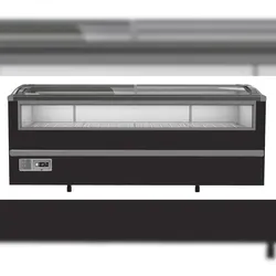 Supermarkt Tiefkühltruhe EMDA | 1005 Liter, HxBxT 89,4x212,4x95,2cm | -18/-23°C | Schwarz | + CHEFGASTRO Geschirrtuch