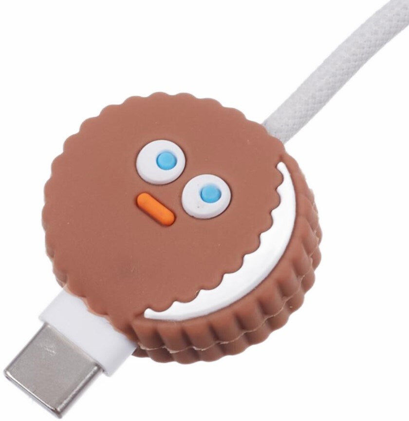 TABLETCOVERS.DK Kabelbeskytter til USB-C Kabel - Lys Cookie