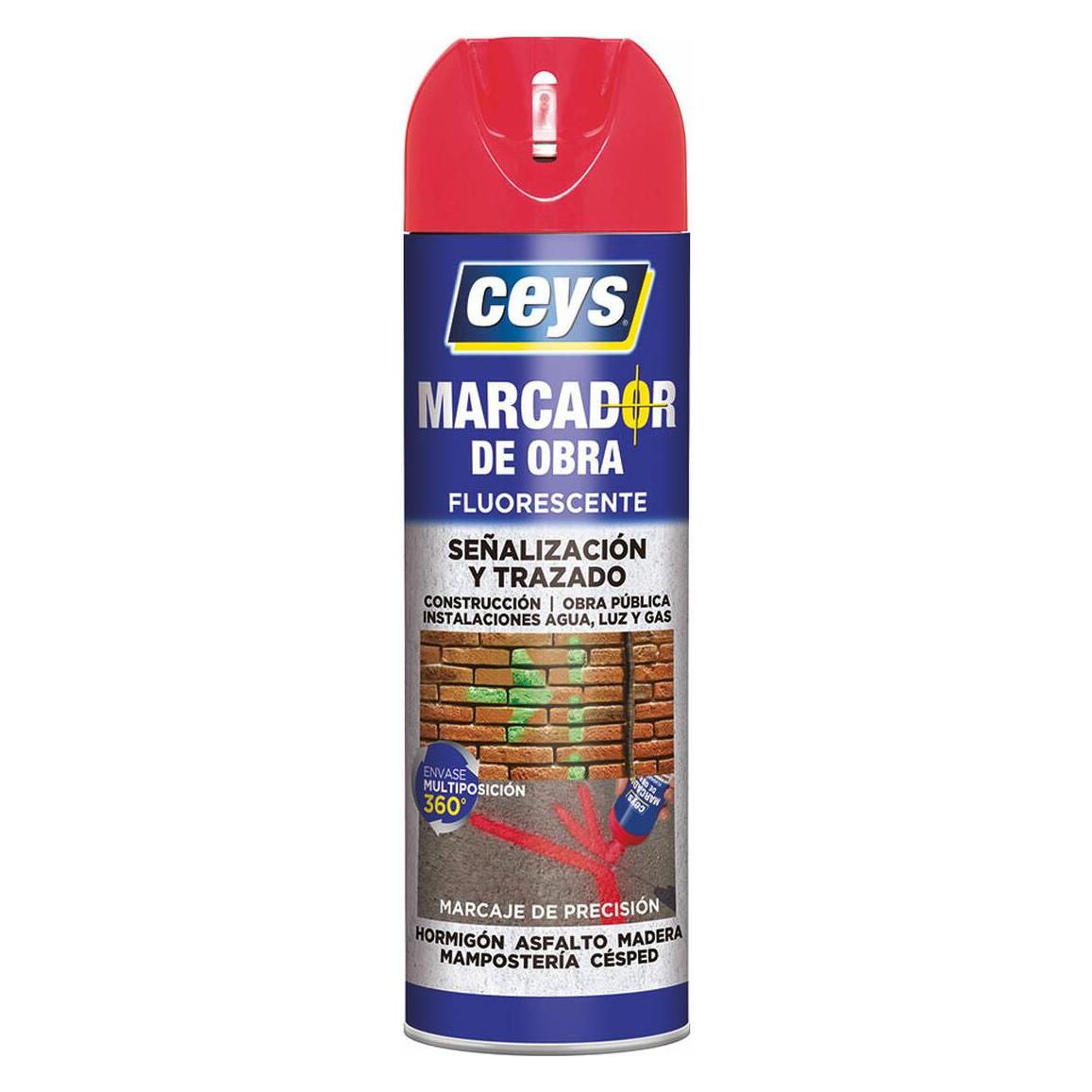 Marioinex Ceys Sprühfarbe Rot 500 Ml Fluoreszierend (1x) (45272753)