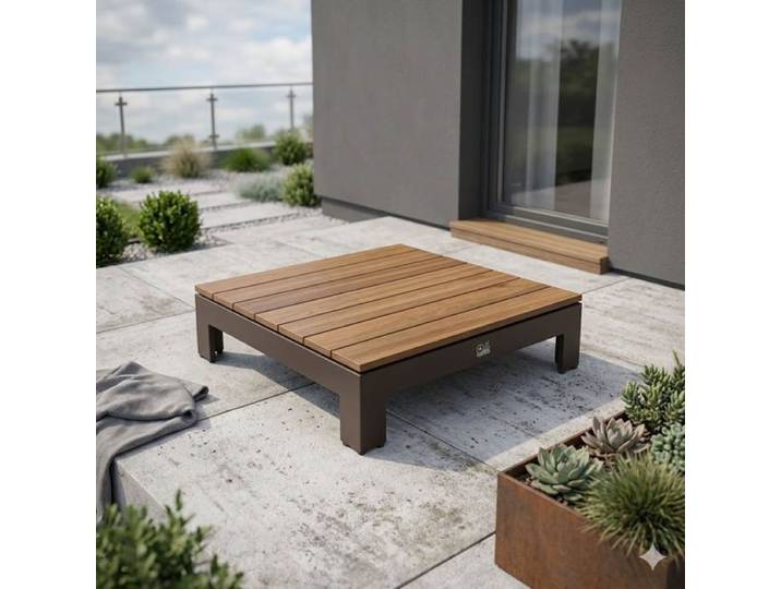 Apple Bee Sticks & More Loungetisch 87x87cm Aluminium/Teak