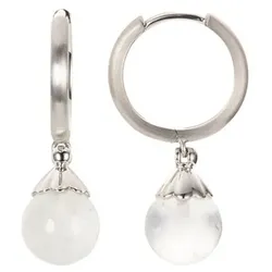 PLATINITY Creolen 2 Mondsteine zus. ca. 6,80ct Platin 950
