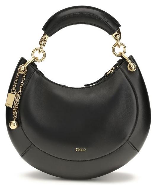 Chloé Schultertasche aus Kalbsleder in Schwarz