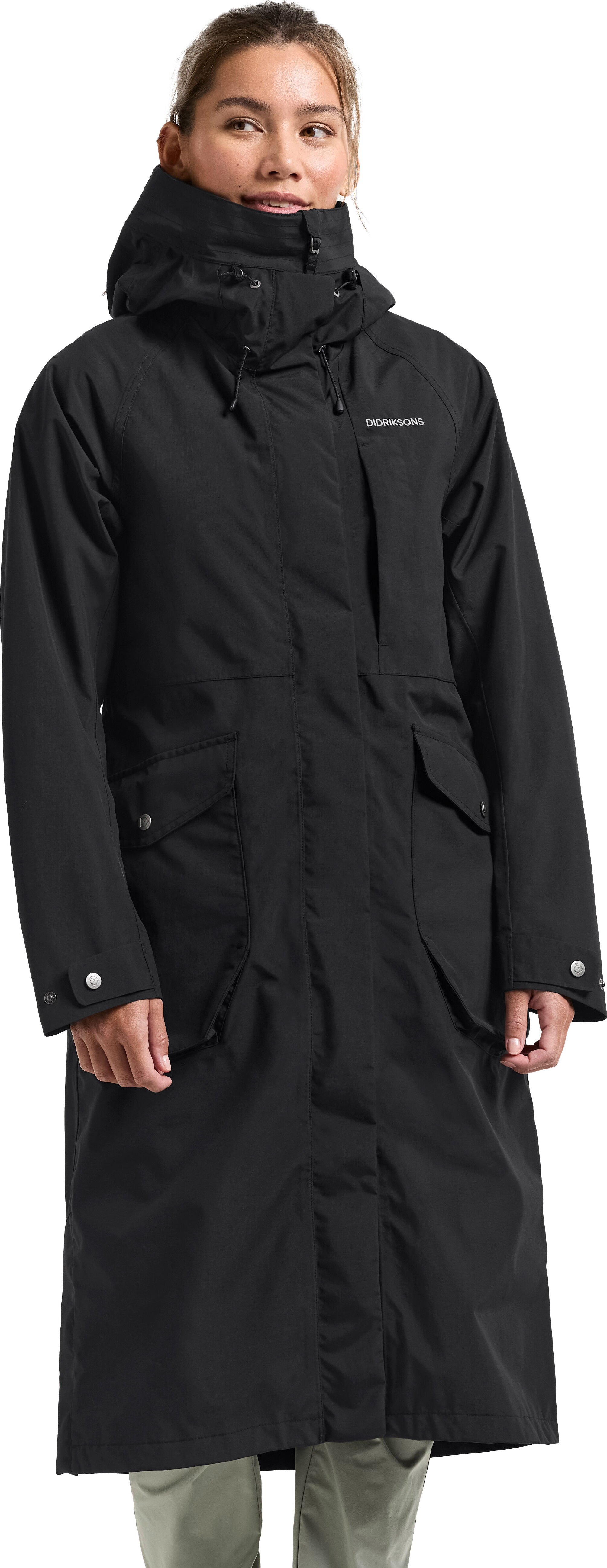 Didriksons Women's Louise Parka Long Black, 46