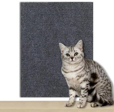 Uplift Essentials Trimmable Self Adhesive Cat Scratcher & Sofa Protection Mat dark Gray 12 X 80 In