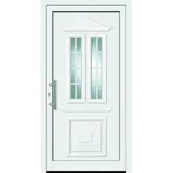 Feba Novotherm Kunststoff Haustüre Modell 504, weiß, mit Glas Orna C - weiß