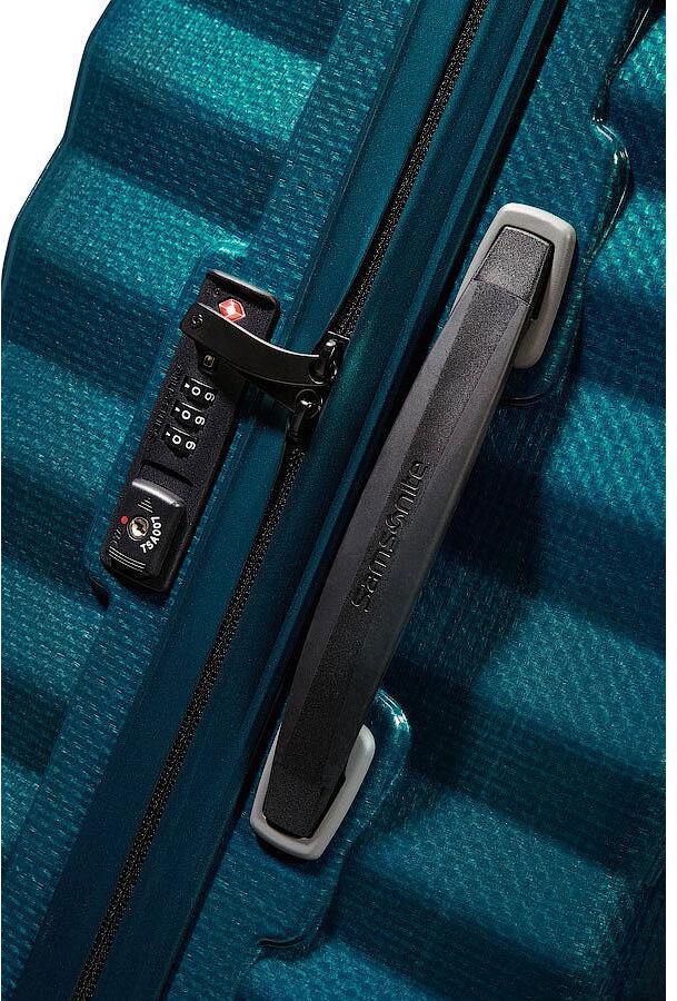 Koffer SAMSONITE "Lite Shock Spinner", Damen, Gr. B/H/T: 40cm x 55cm x 20cm, blau (petrol), Polypropylen, Koffer Koffer petrol B/H/T: 40cm x 55cm x 20cm